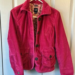 Vintage GAP sz 0 Pink Corduroy Jacket